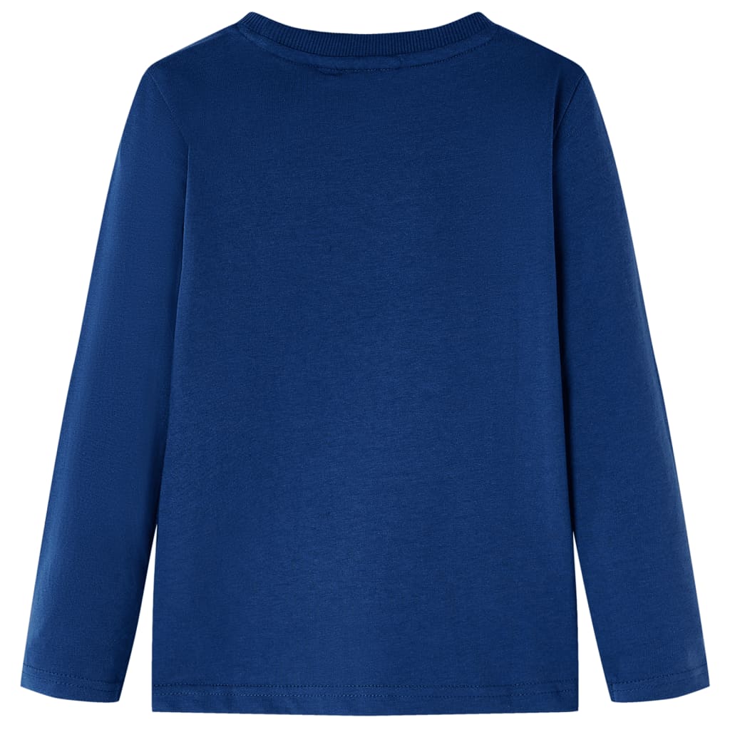VidaXL Kindershirt mit langen Ärmeln 128 Jeansblau