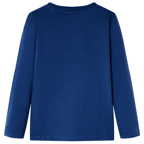 VidaXL Kindershirt mit langen Ärmeln 128 Jeansblau