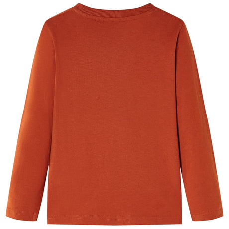 VidaXL Kindershirt mit langen Ärmeln 128 hellrostfarben