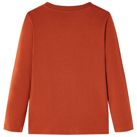 VidaXL Kindershirt mit langen Ärmeln 140 hellrostfarben