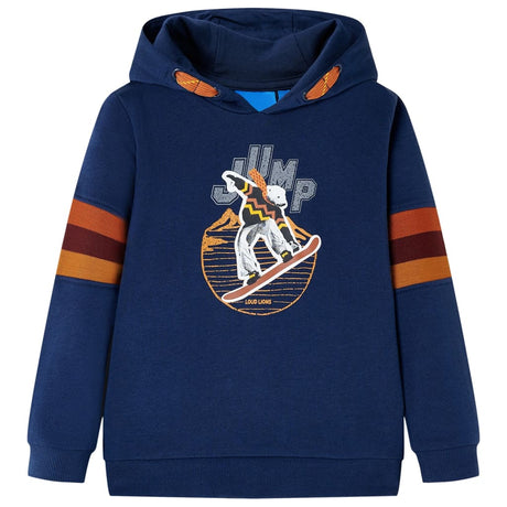 VidaXL Kinderpullover mit Kapuze 92 Marineblau