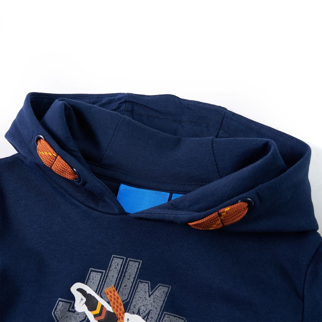 VidaXL Kinderpullover mit Kapuze 92 Marineblau
