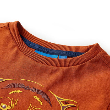 VidaXL Kindershirt mit langen Ärmeln 104 hellrostfarben