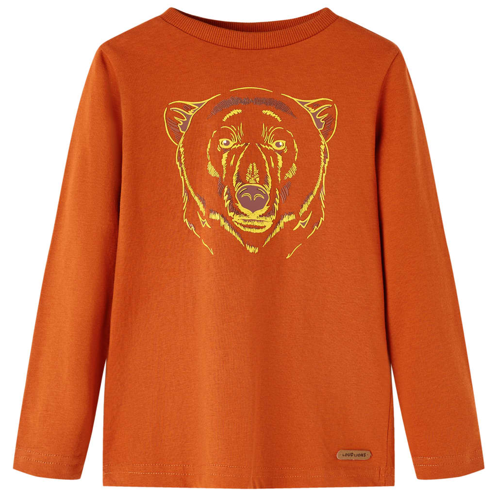 VidaXL Kindershirt mit langen Ärmeln 116 hellrostfarben