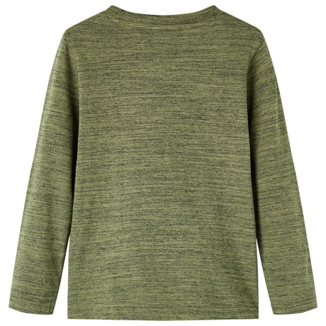 VidaXL Kinderhemd mit langen Ärmeln 128 Khaki gemischt