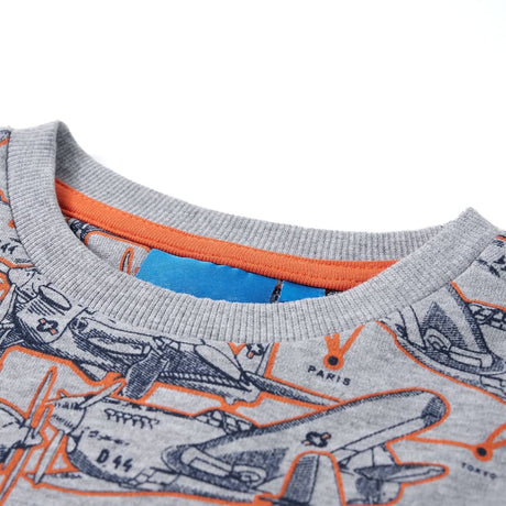 Vidaxl Kinderpullover 116 grau gemischt
