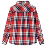 VidaXL Kinderhemd kariert 104 Rot und Marineblau