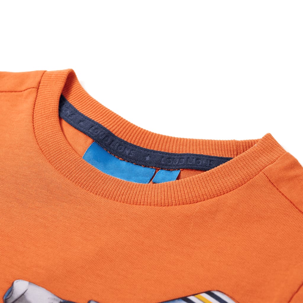 VidaXL Kindershirt mit langen Ärmeln 116 Dunkelorange