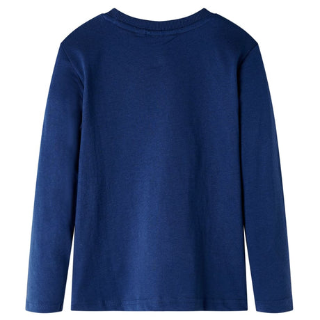 VidaXL Kindershirt mit langen Ärmeln 92 Marineblau