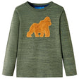 Vidaxl Kindershirt mit langen Ärmeln 116 Khaki gemischt