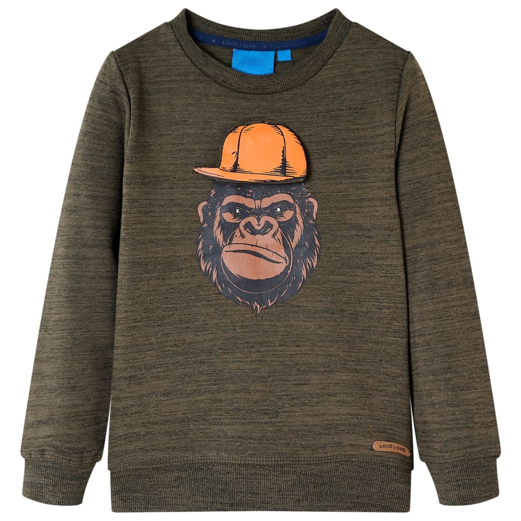VidaXL Kinderpullover 92 dunkles Khaki gemischt