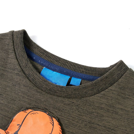 Vidaxl Kinderpullover 116 gemischtes dunkles Khaki