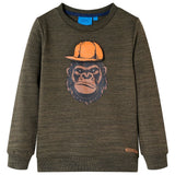 VidaXL Kinderpullover 140 gemischtes dunkles Khaki