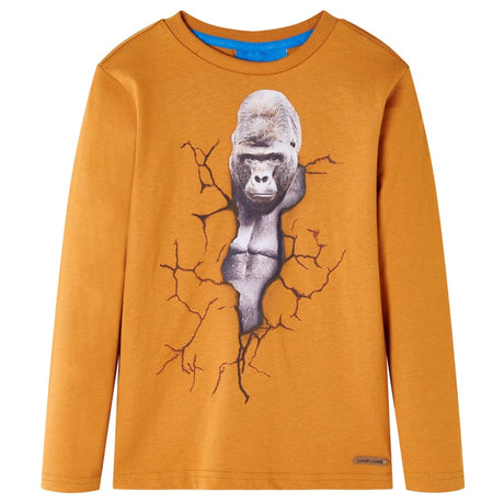 VidaXL Kindershirt mit langen Ärmeln 104 dunkles Ocker