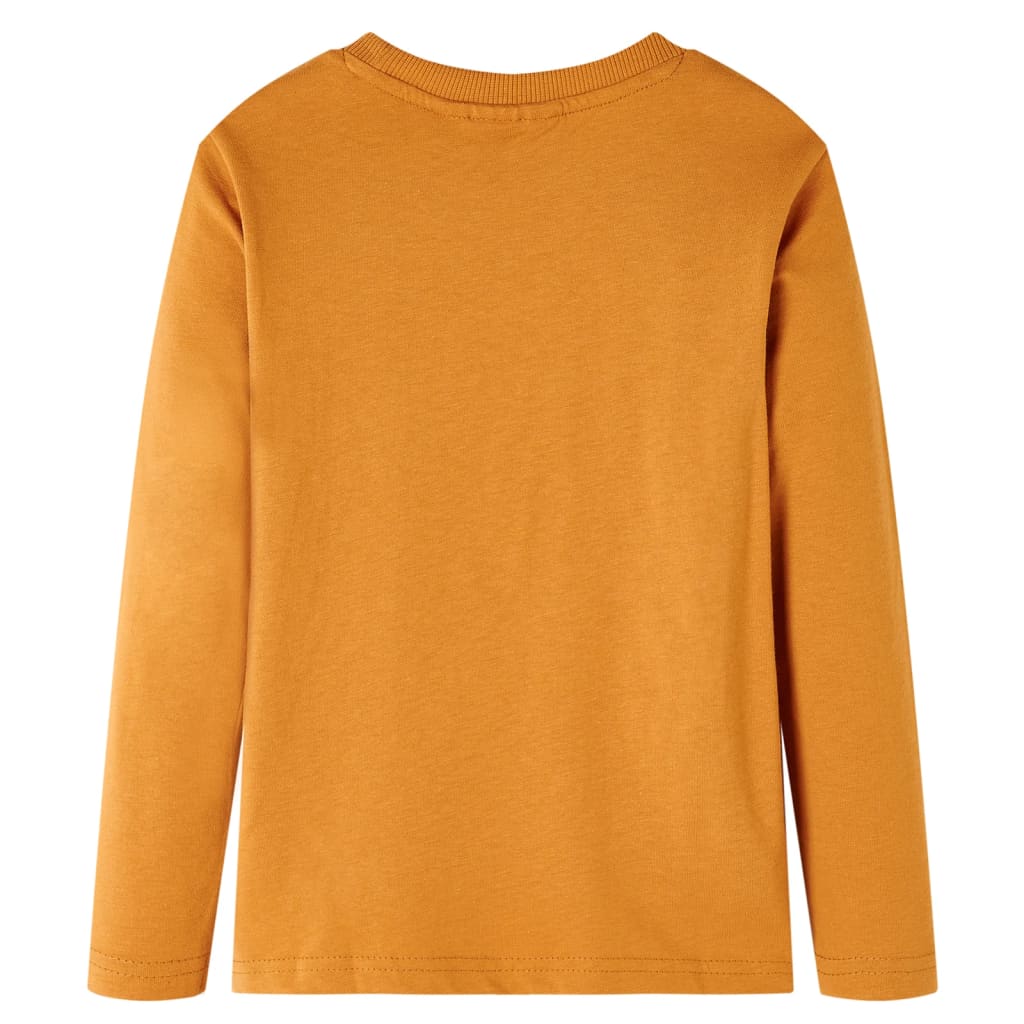 VidaXL Kindershirt mit langen Ärmeln 116 dunkles Ocker