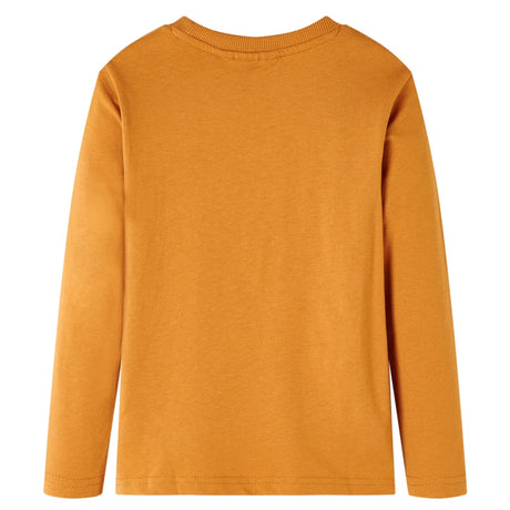 VidaXL Kindershirt mit langen Ärmeln 116 dunkles Ocker