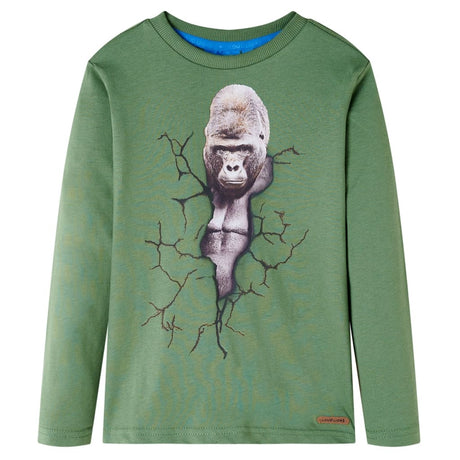 VidaXL Kindershirt mit langen Ärmeln 116 helles Khaki