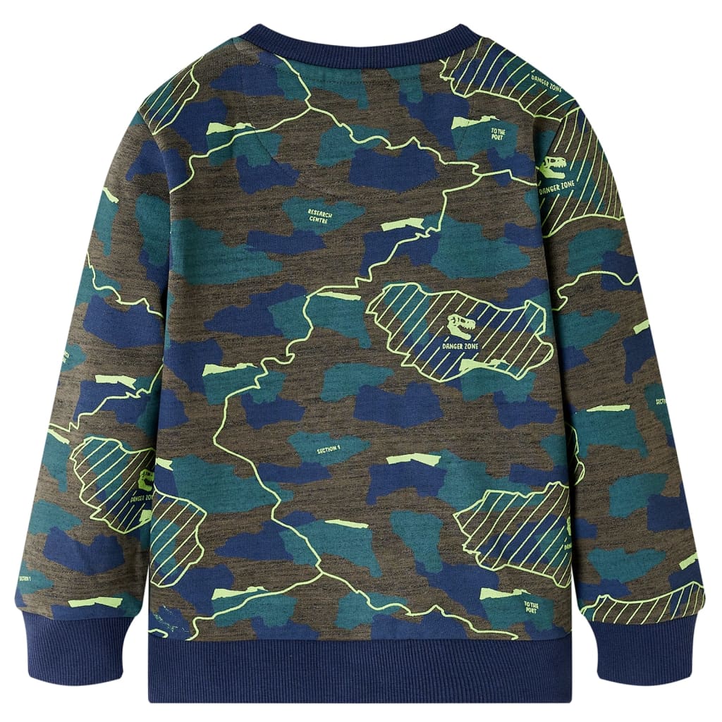 VidaXL Kinderhemd 116 gemischtes dunkles Khaki