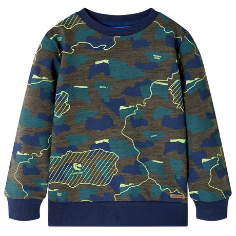 VidaXL Kinderhemd 128 gemischtes dunkles Khaki