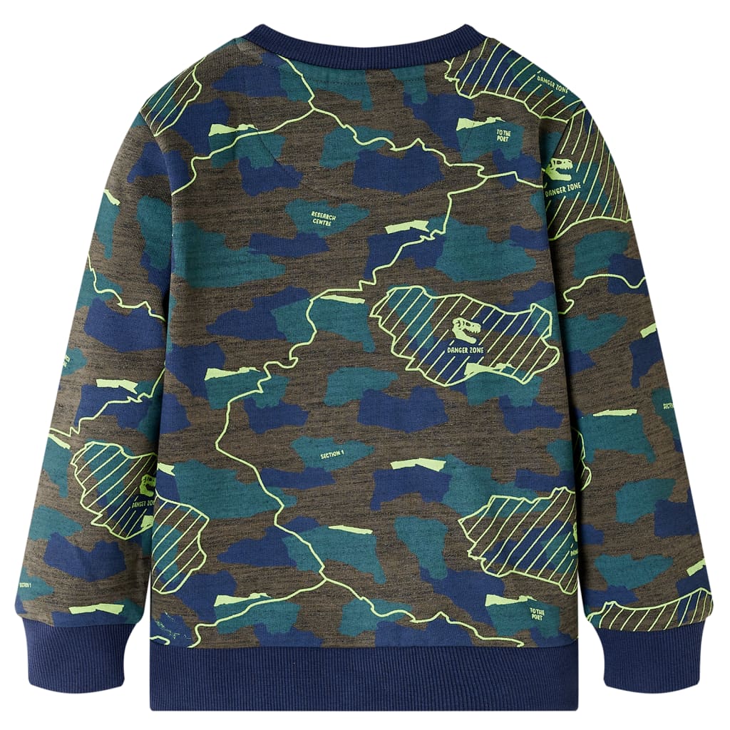 VidaXL Kinderhemd 128 gemischtes dunkles Khaki