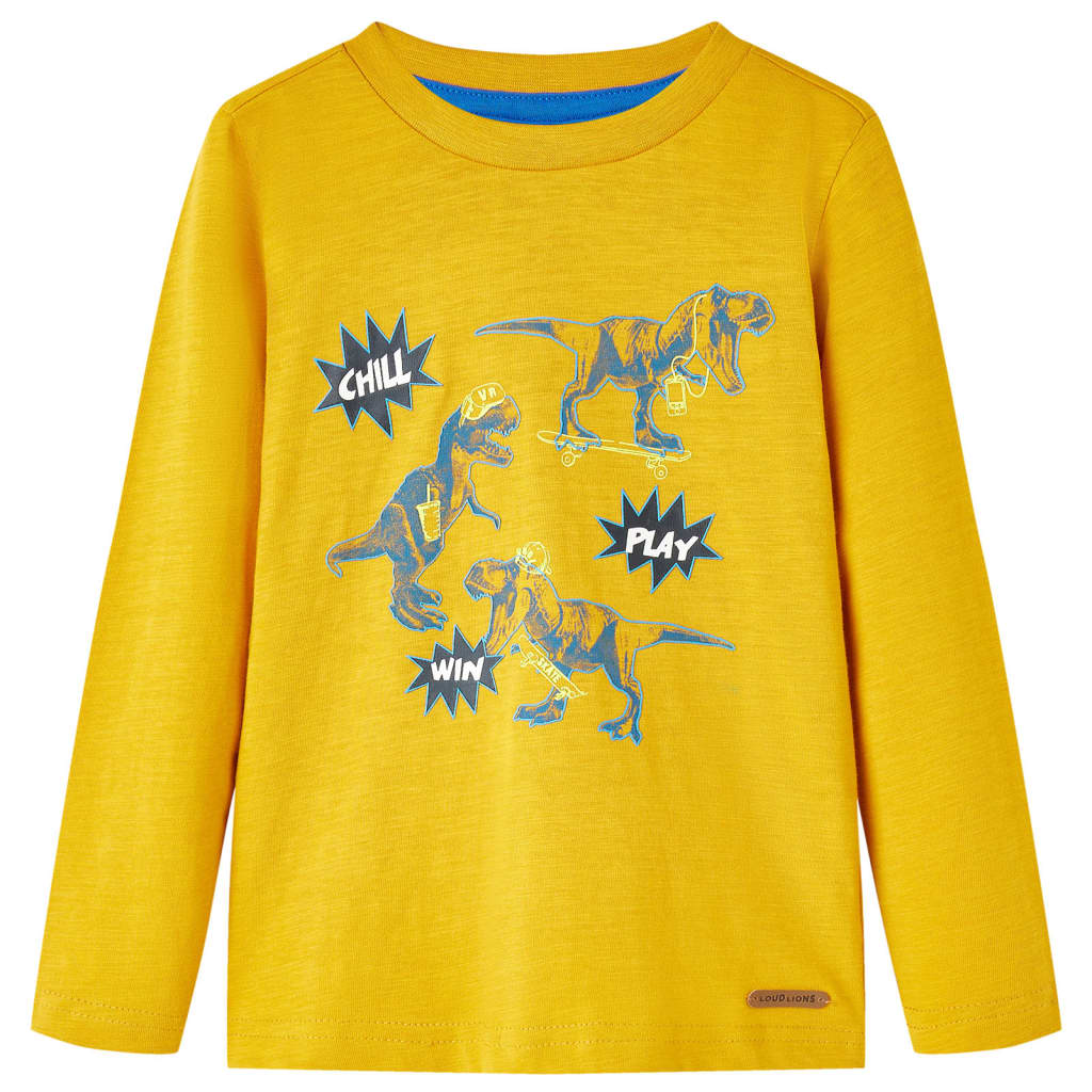 VidaXL Kindershirt mit langen Ärmeln 92 Ocker