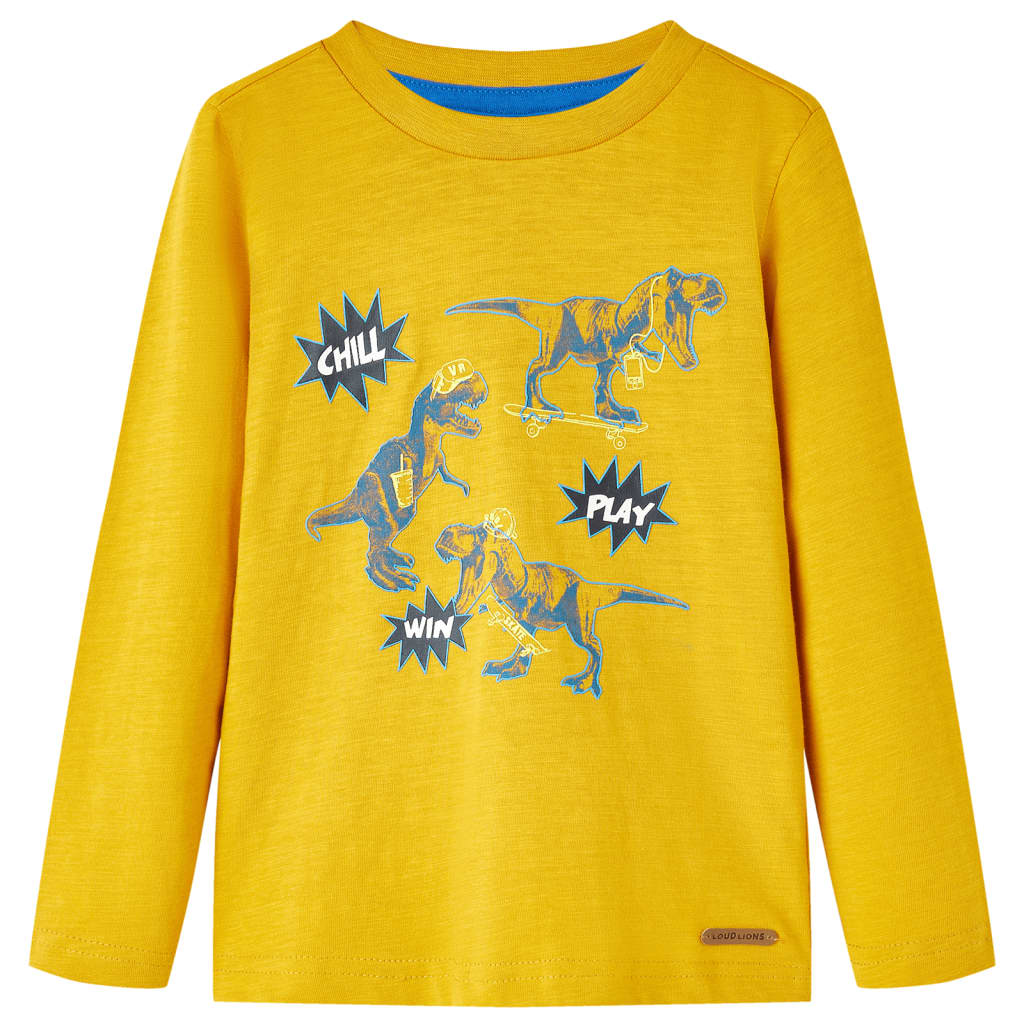 VidaXL Kindershirt mit langen Ärmeln 104 Ocker