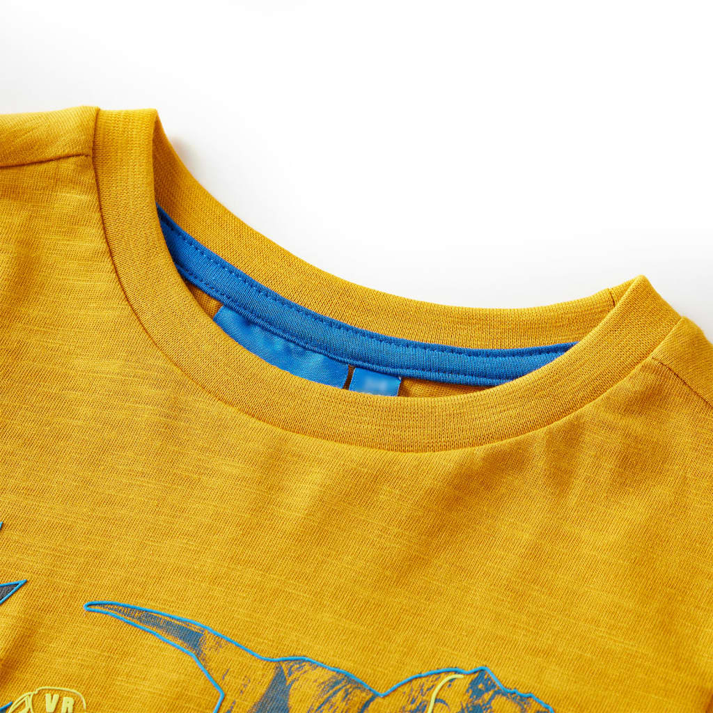 VidaXL Kindershirt mit langen Ärmeln 128 Ocker