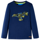 VidaXL Kindershirt mit langen Ärmeln 92 Marineblau