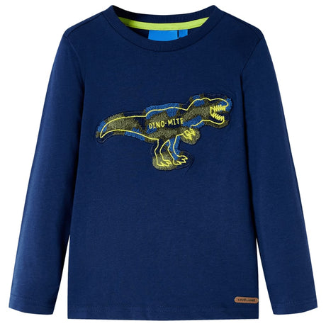 VidaXL Kindershirt mit langen Ärmeln 104 Marineblau