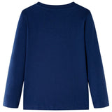 VidaXL Kindershirt mit langen Ärmeln 116 Marineblau