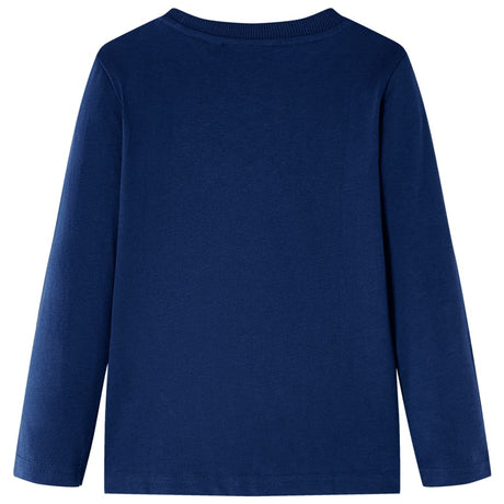 VidaXL Kindershirt mit langen Ärmeln 128 Marineblau