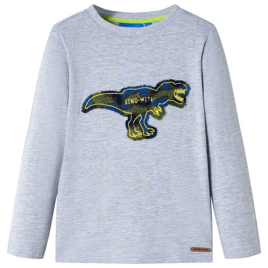VidaXL Kindershirt mit langen Ärmeln 128 grau gemischt