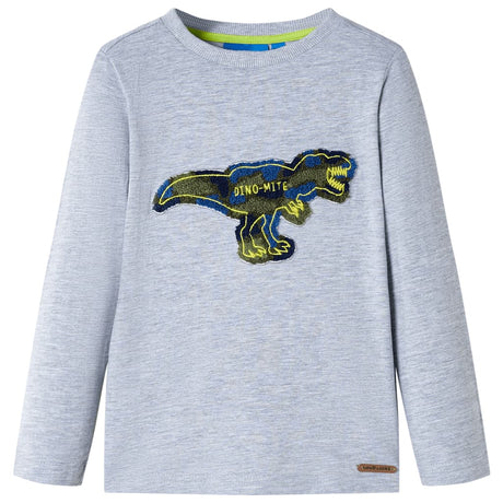 VidaXL Kindershirt mit langen Ärmeln 128 grau gemischt