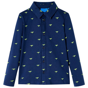 VidaXL Kinderhemd 92 Marineblau