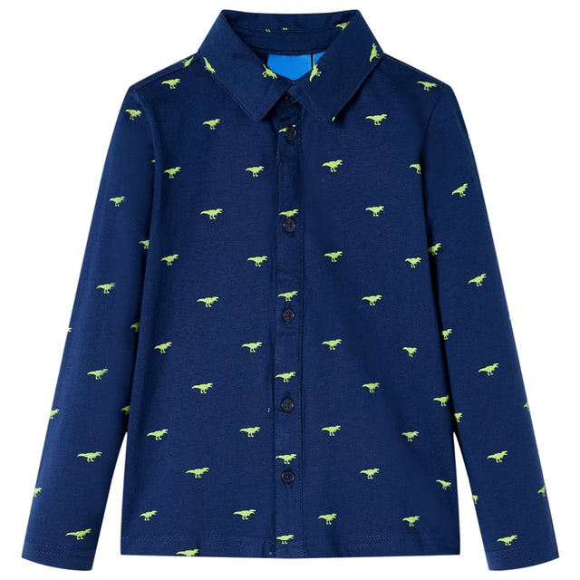 VidaXL Kinderhemd 92 Marineblau
