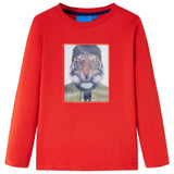 VidaXL Kindershirt mit langen Ärmeln 92 rot