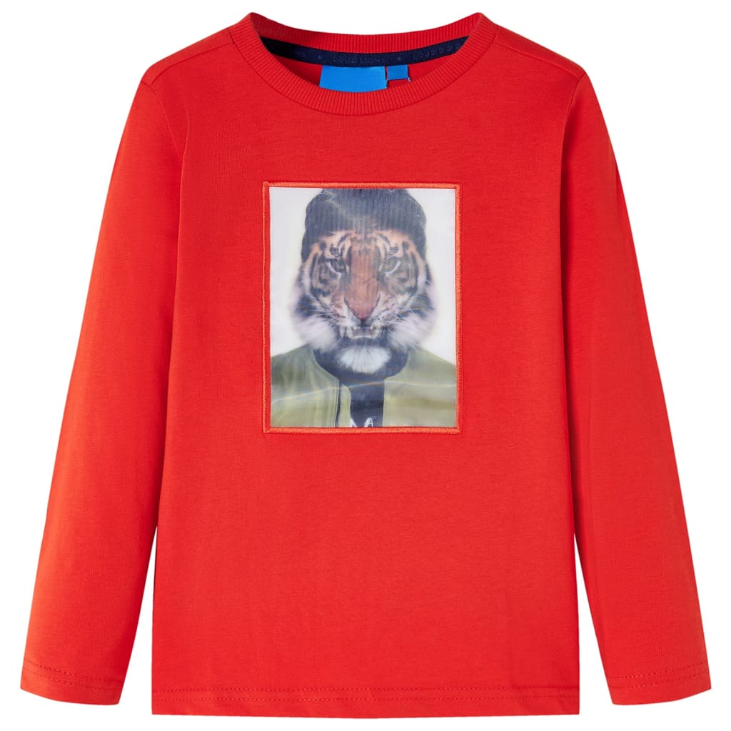 VidaXL Kindershirt mit langen Ärmeln 104 rot