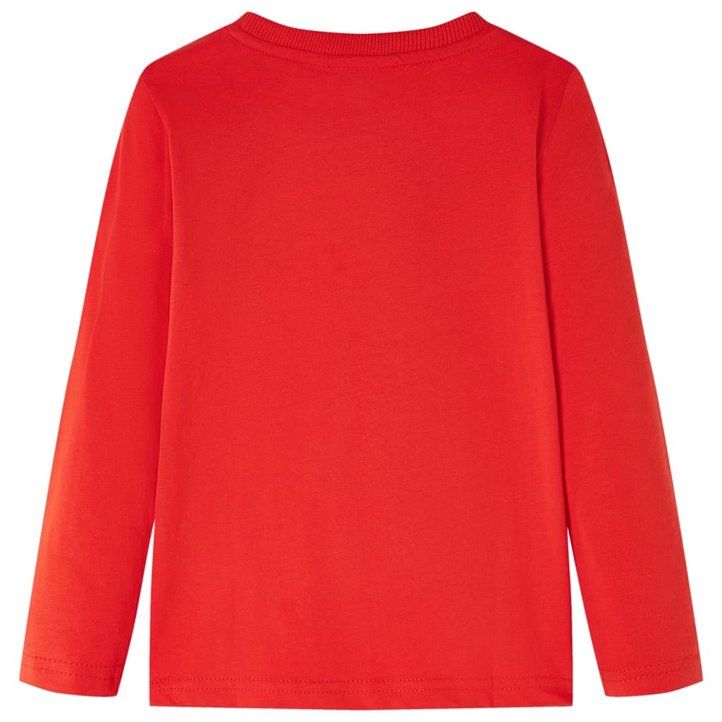 VidaXL Kindershirt mit langen Ärmeln 104 rot
