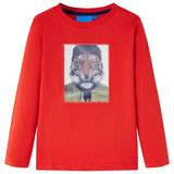 VidaXL Kindershirt mit langen Ärmeln 116 rot