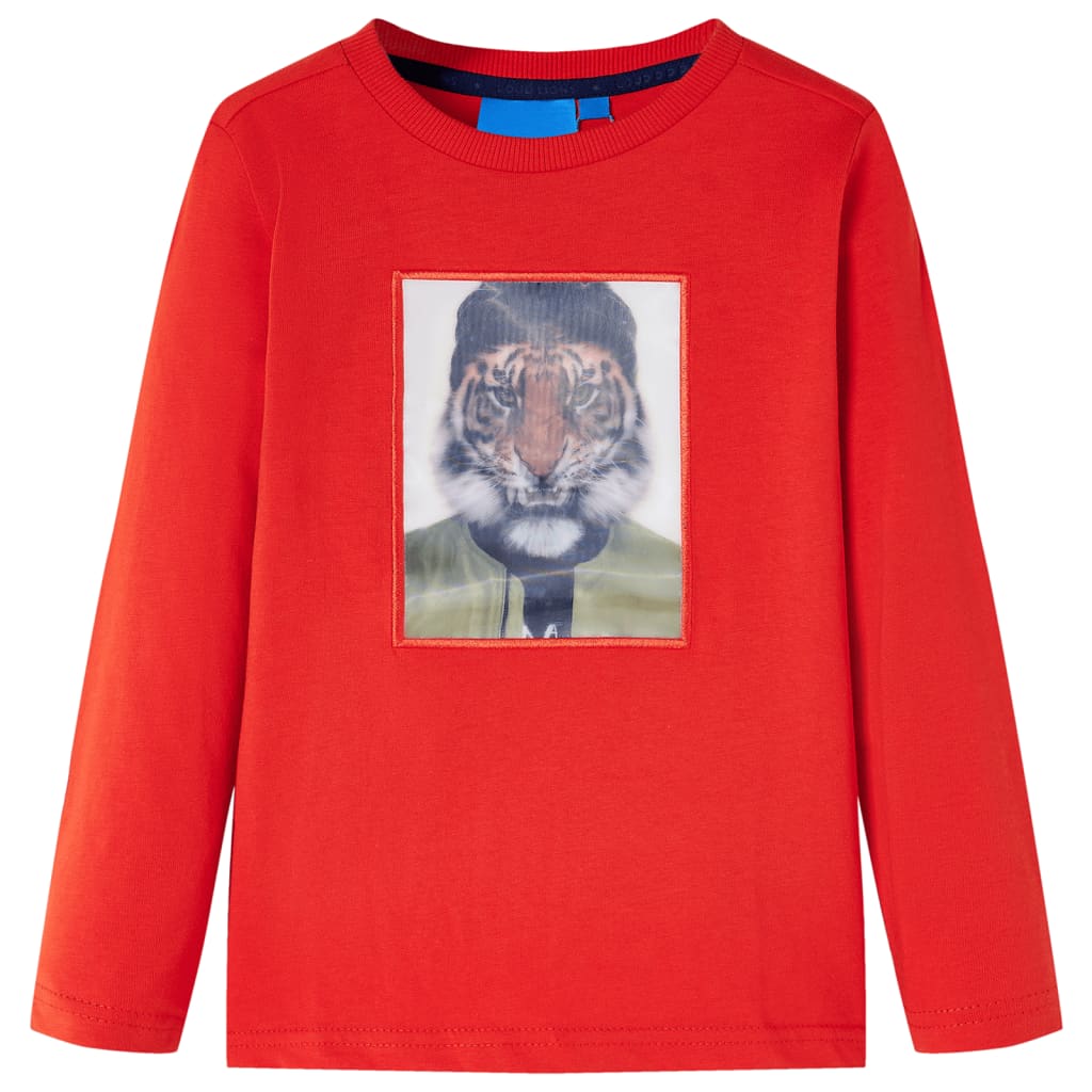 VidaXL Kindershirt mit langen Ärmeln 128 rot