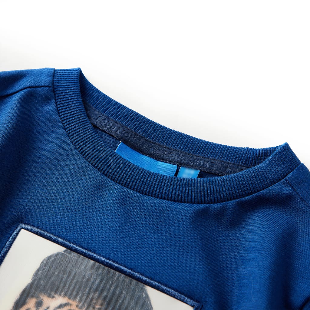 VidaXL Kindershirt mit langen Ärmeln 116 dunkelblau