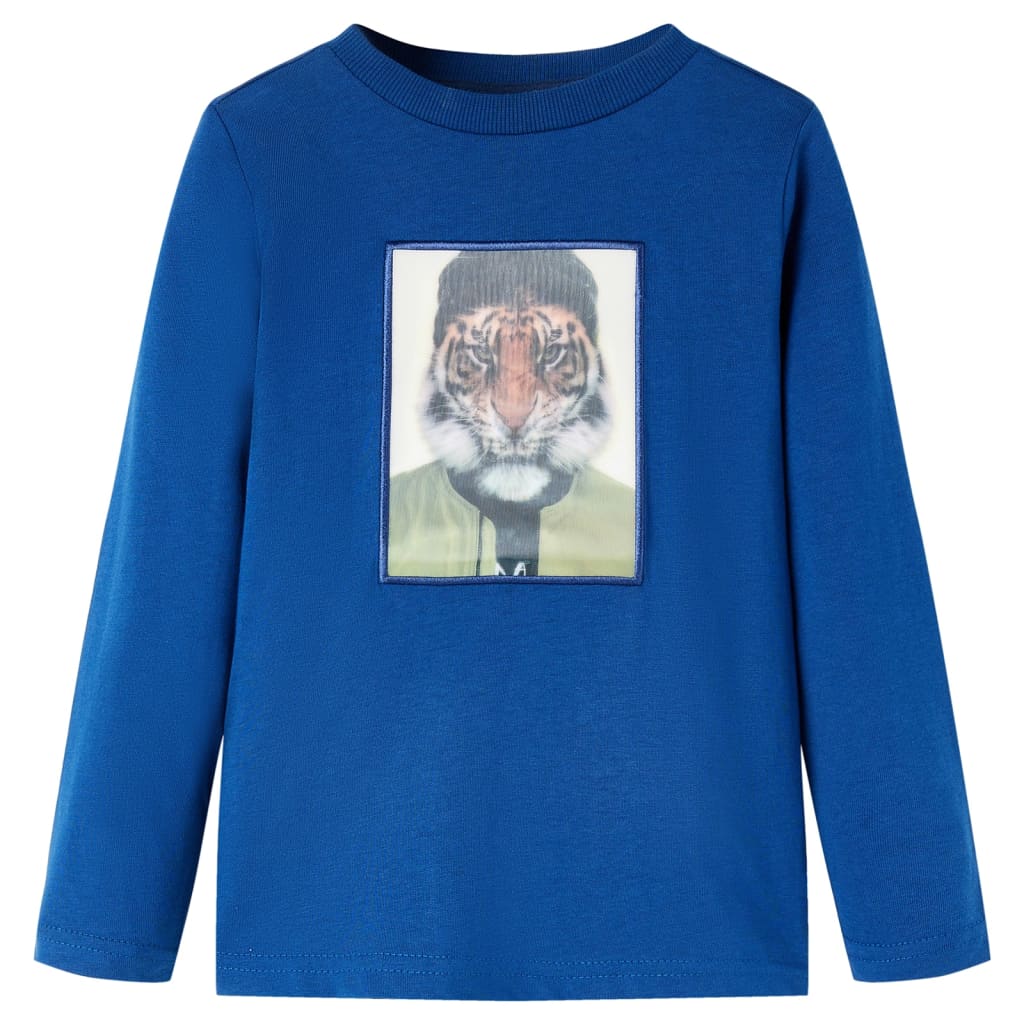 VidaXL Kindershirt mit langen Ärmeln 128 dunkelblau
