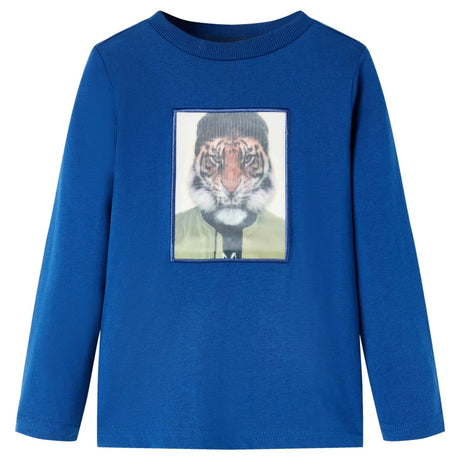 VidaXL Kindershirt mit langen Ärmeln 128 dunkelblau