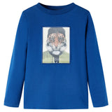 VidaXL Kindershirt mit langen Ärmeln 140 dunkelblau