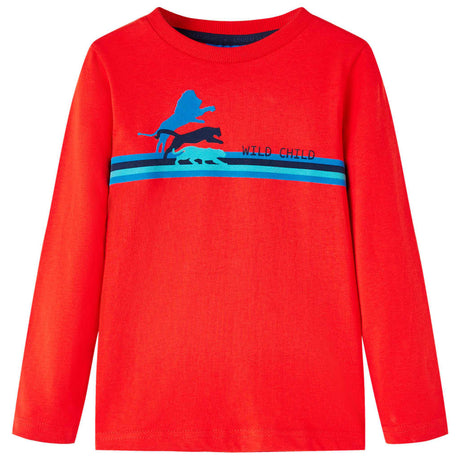VidaXL Kindershirt mit langen Ärmeln 116 rot