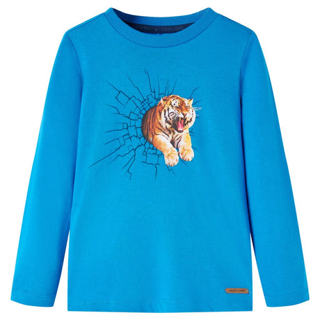 VidaXL Kindershirt mit langen Ärmeln 92 Kobaltblau