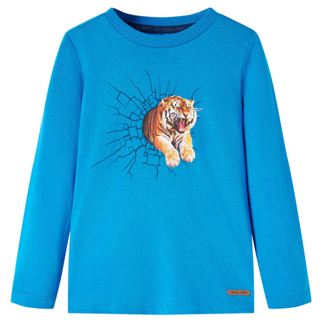 VidaXL Kindershirt mit langen Ärmeln 104 Kobaltblau