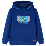 VidaXL Kinderpullover mit Kapuze 116 dunkelblau
