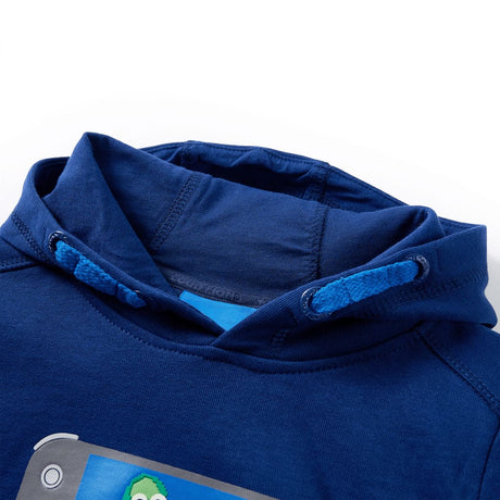 VidaXL Kinderpullover mit Kapuze 116 dunkelblau