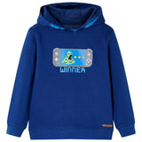 VidaXL Kinderpullover mit Kapuze 128 dunkelblau